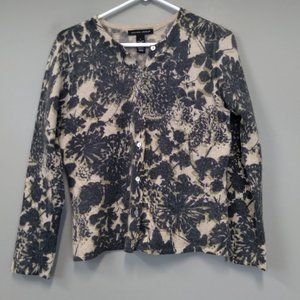 Jillian Jones Lambs Wool Angora floral Cardigan